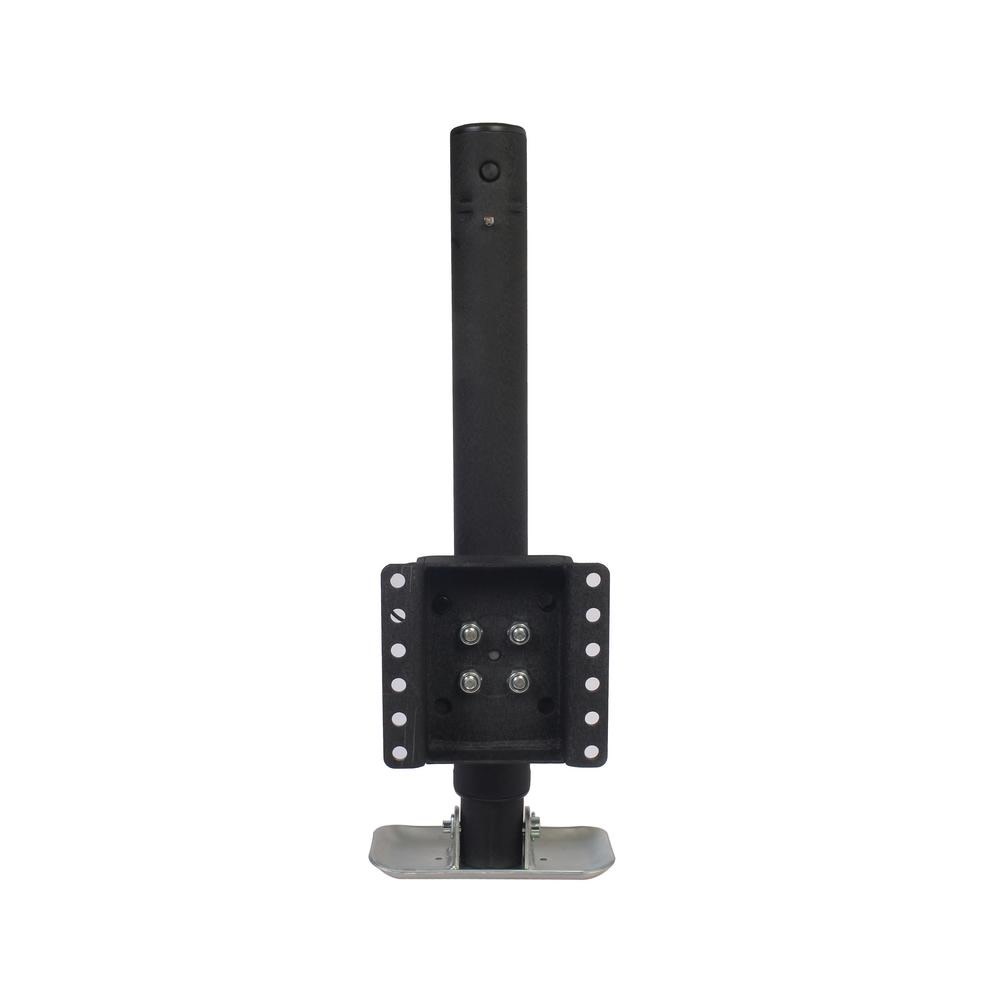 Trailer Valet Blackout 2000 lbs Side Wind Swivel Mount Jack – 15 inch Travel - Ascmtools