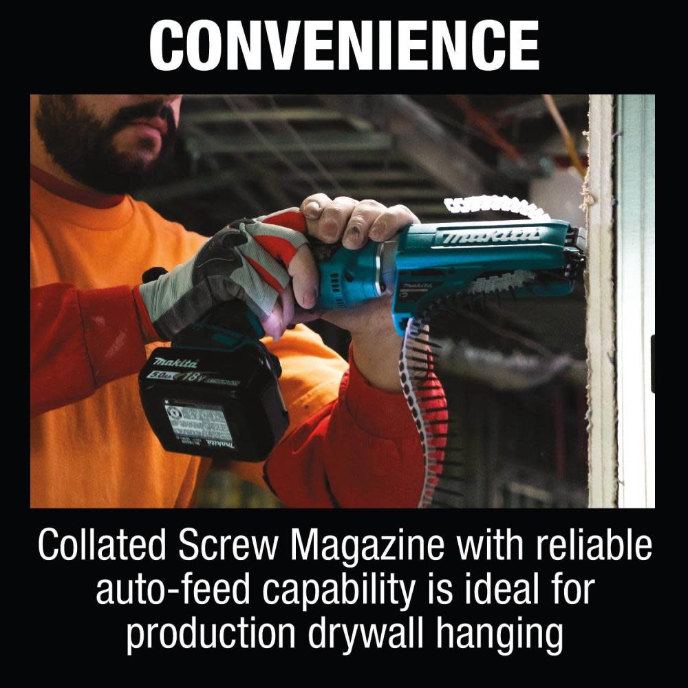 Makita 18V LXT 2pc Combo Kit with Collated Auto Feed Screwdriver Magazine - Ascmtools