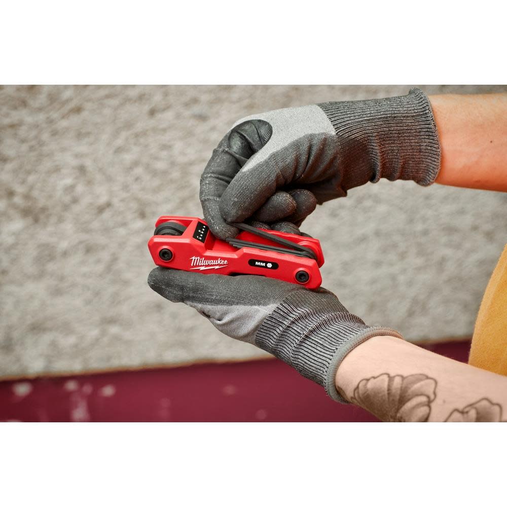 Milwaukee 8 Key Folding Hex Key Set Metric - Ascmtools
