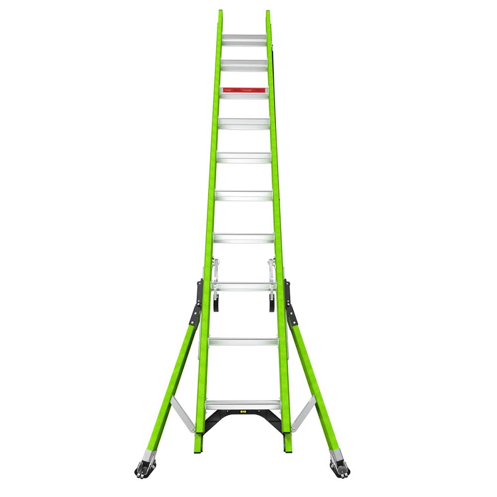 Little Giant Safety HyperLite SumoStance 20 ft Type IA Fiberglass Extension Ladder - Ascmtools