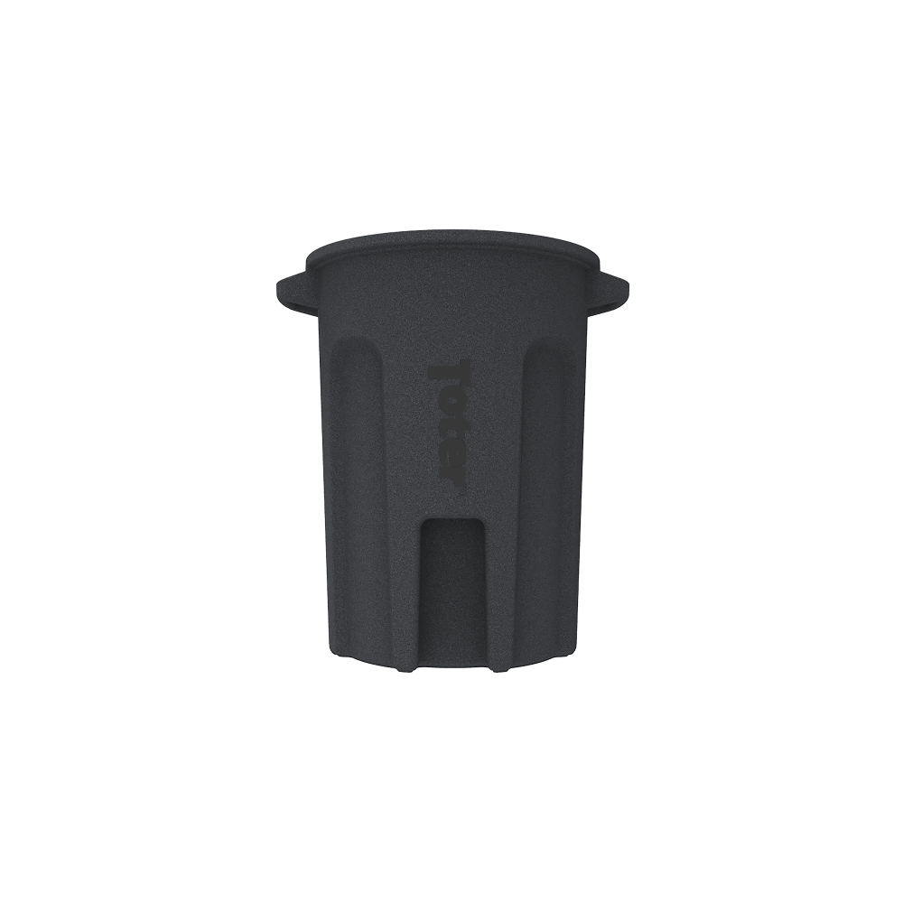 Toter 44 Gallon Round Trash Can with Lift Handle Dark Gray Granite - Ascmtools