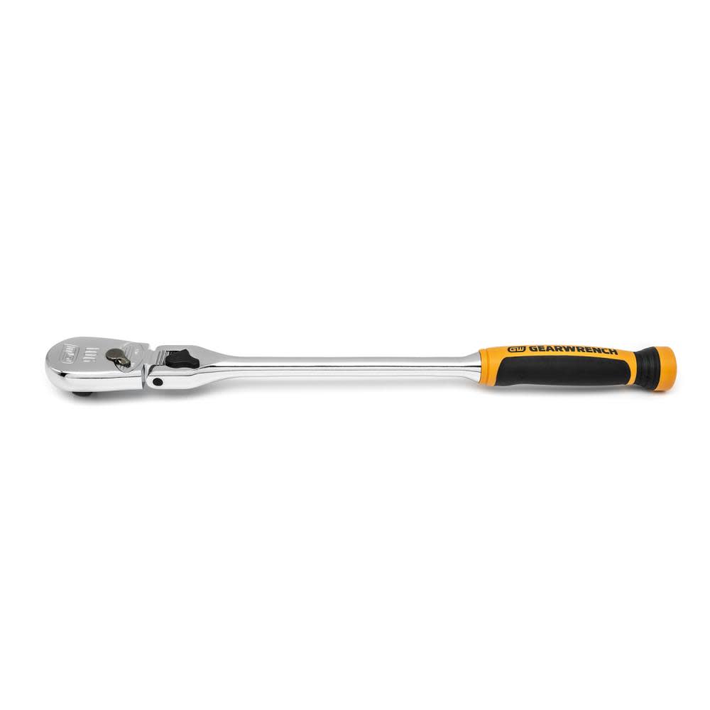 GEARWRENCH 1/2″ Drive 90 Tooth Dual Material Locking Flex Head Teardrop Ratchet 17″ - Ascmtools