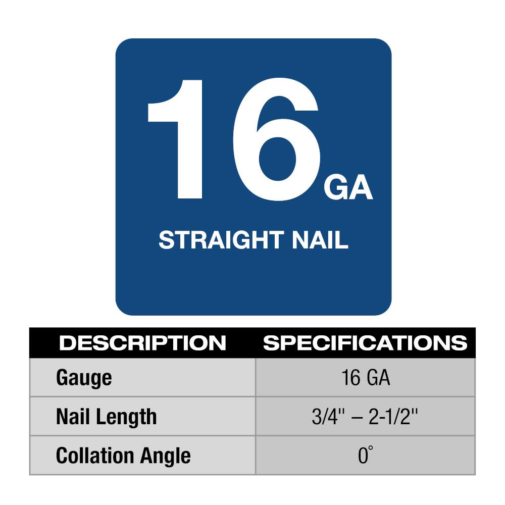 Milwaukee M18 FUEL 16 Gauge Straight Finish Nailer - Ascmtools