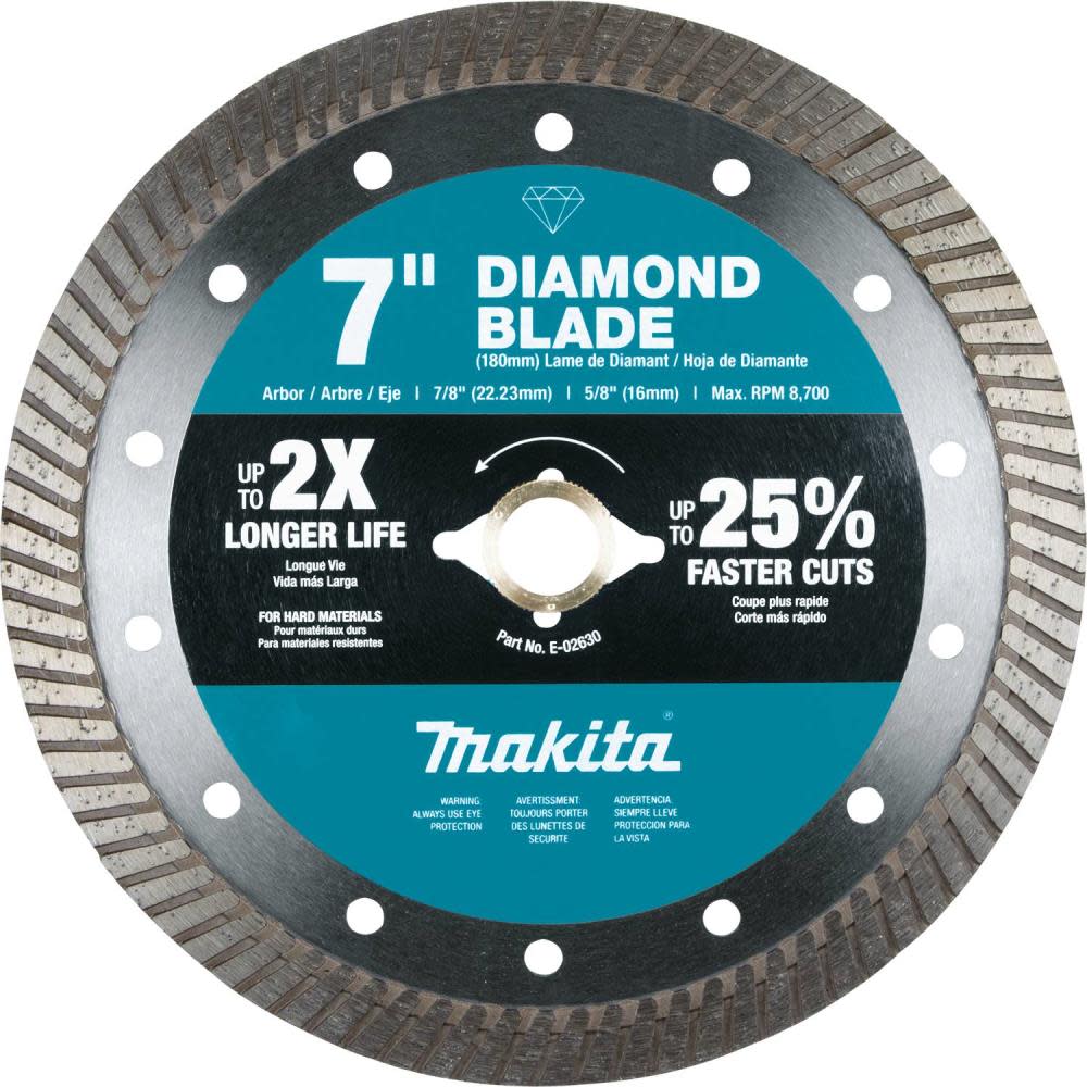 Makita 7″ Diamond Blade Turbo Hard Material - Ascmtools