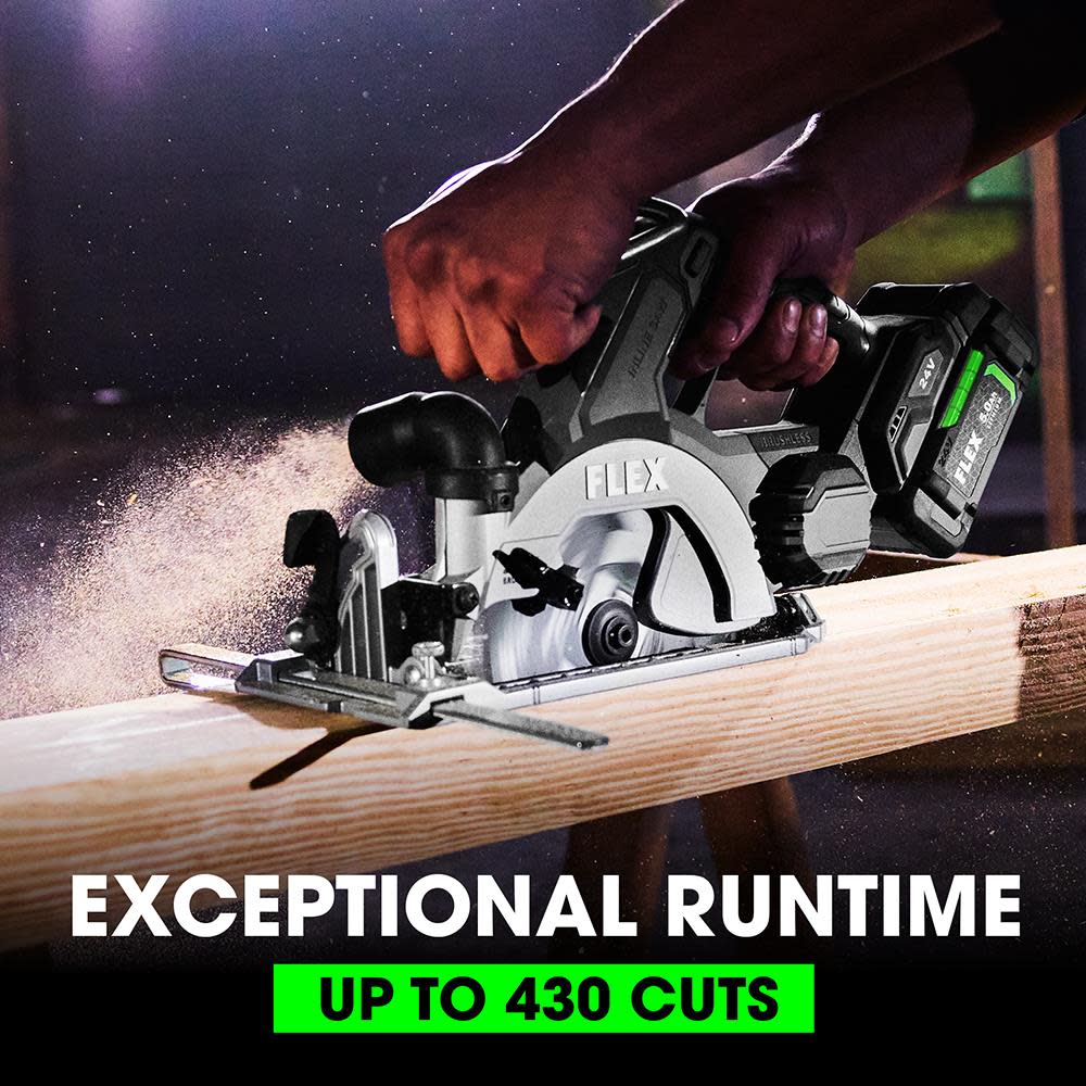 FLEX 24V 6-1/2-In In-Line Circular Saw Kit - Ascmtools