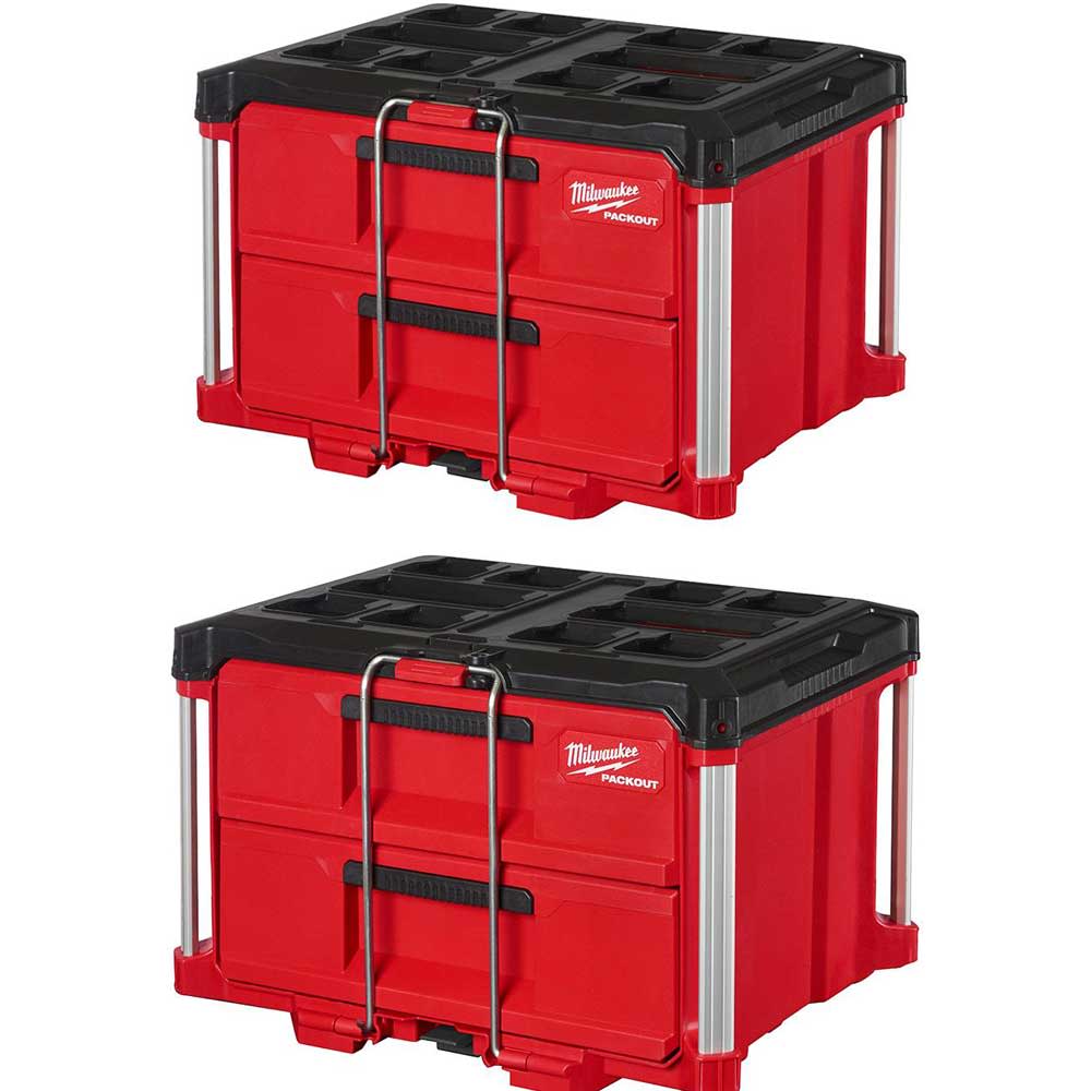 Milwaukee PACKOUT Drawers Tool Box 2 Drawer Bundle - Ascmtools