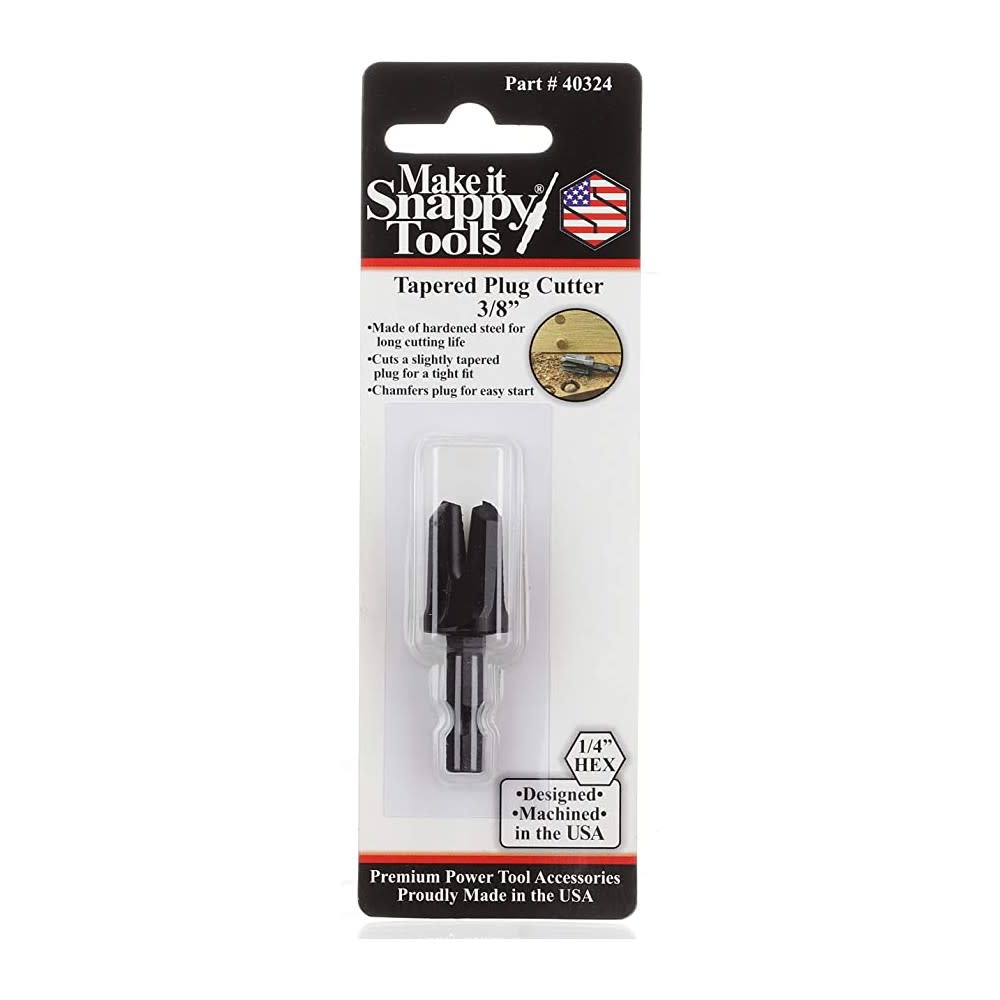 Make It Snappy Plug Cutter Tapered 3/8″ - Ascmtools