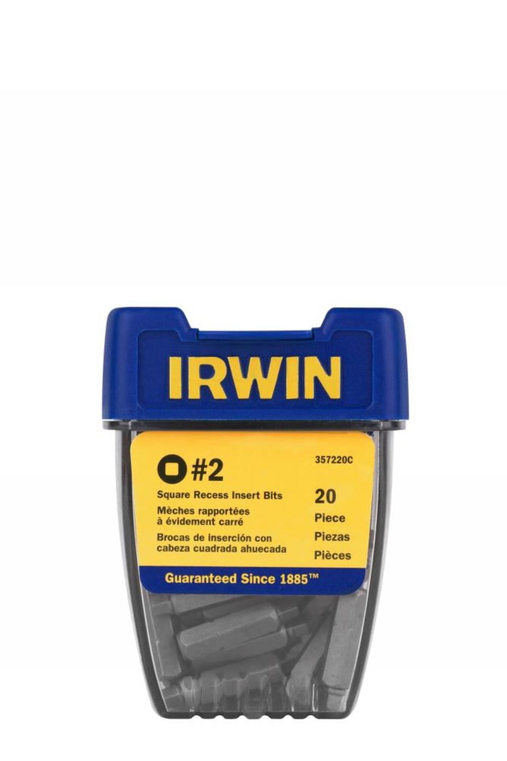 Irwin 20 piece Bulk Container #2 Square Bits - Ascmtools