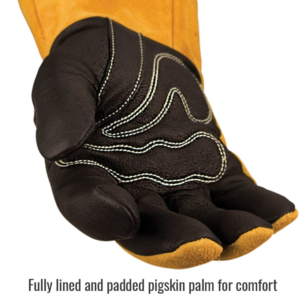 Black Stallion Premium Pigskin & Cowhide MIG Gloves Large - Ascmtools