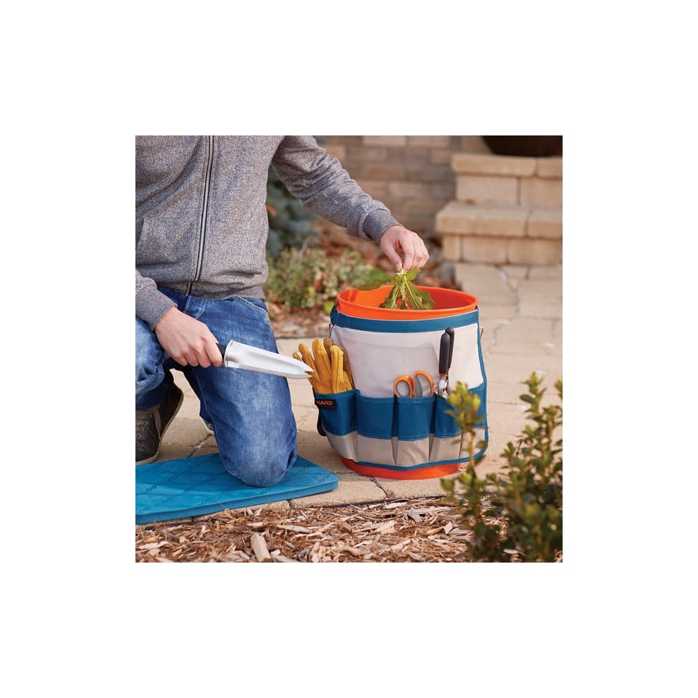 Fiskars Blue Tool Organizer Garden Bucket Caddy - Ascmtools