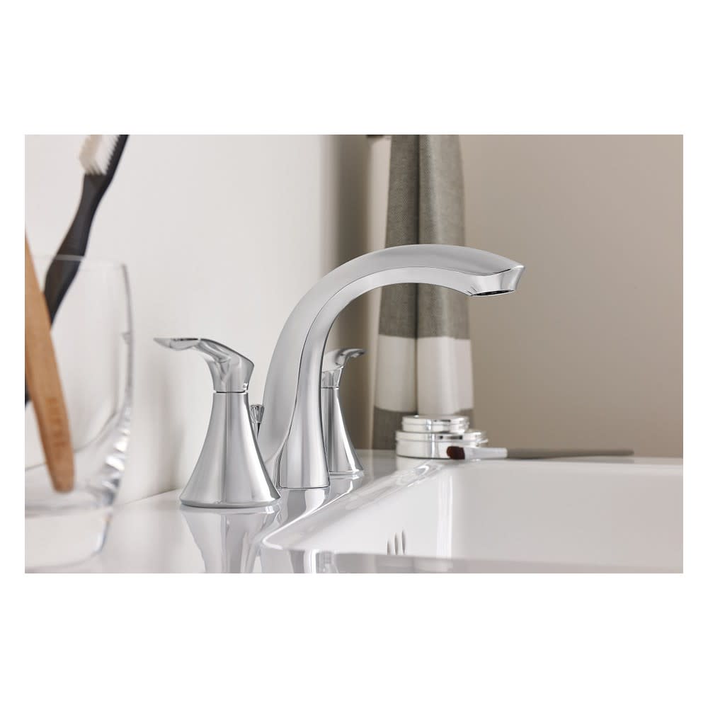 Moen Darcy Bathroom Lavatory Faucet Chrome 2 Handle High Arc - Ascmtools