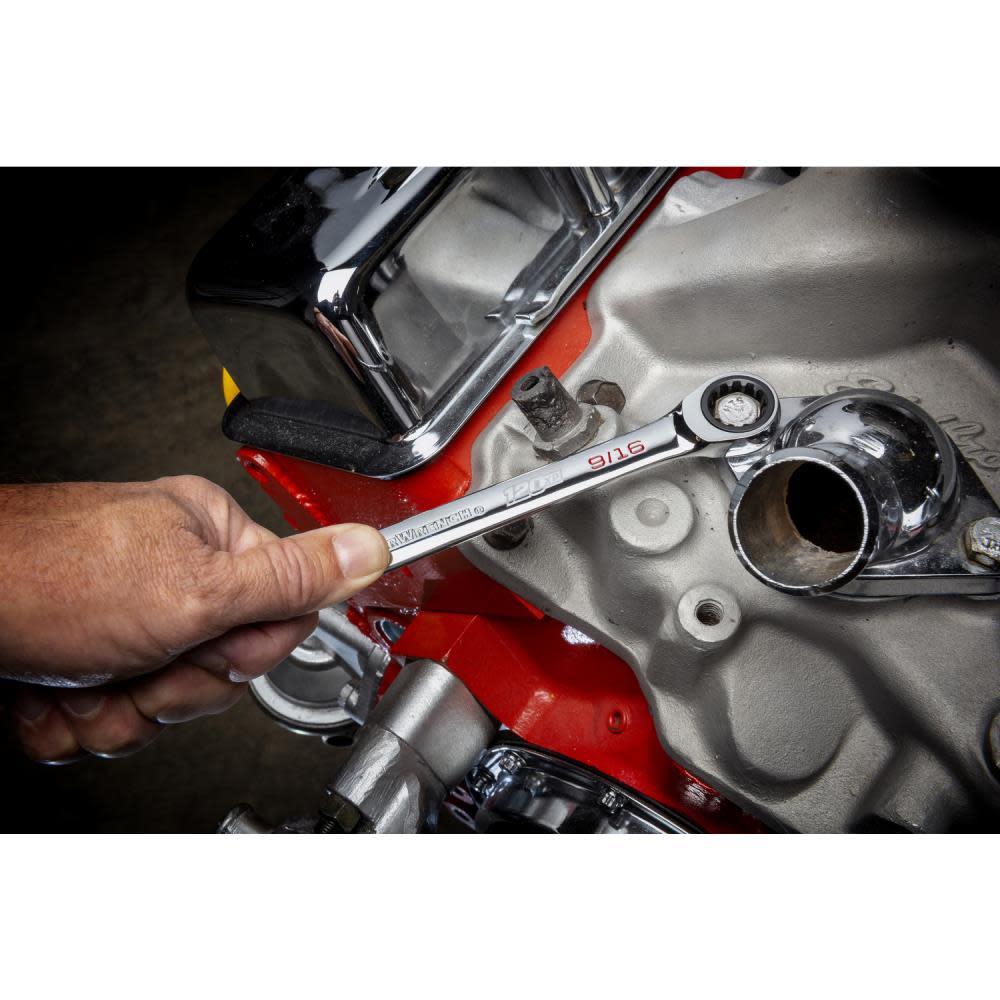 GEARWRENCH 120XP Combination Ratcheting Wrench Universal Spline XL 3/8 In. - Ascmtools