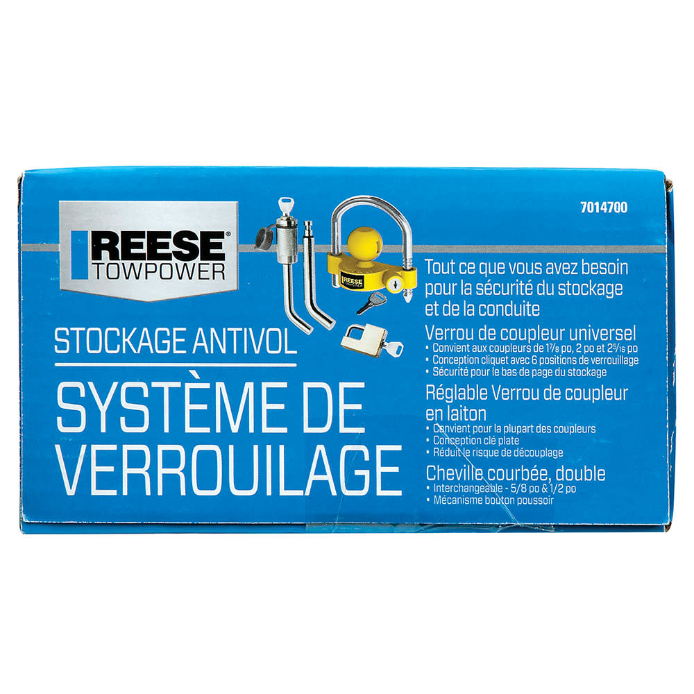 Reese Chrome Keyed Trailer Hitch & Coupler Anti Theft Lock Kit - Ascmtools
