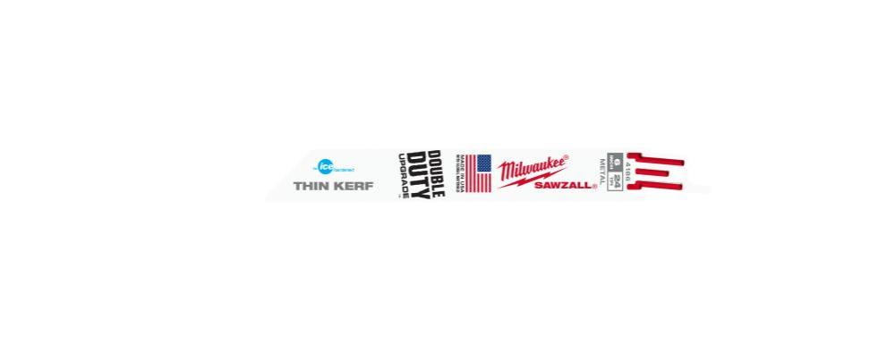 Milwaukee 6 In. 24 TPI Thin Kerf Ice Hardened SAWZALL Blades (5 Pk) - Ascmtools