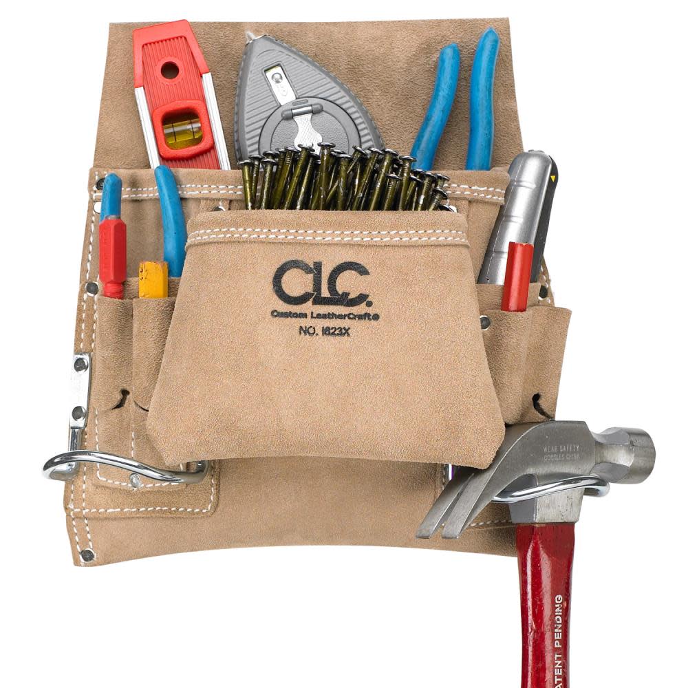 CLC 8 Pocket Carpenter’s Nail & Tool Bag - Ascmtools