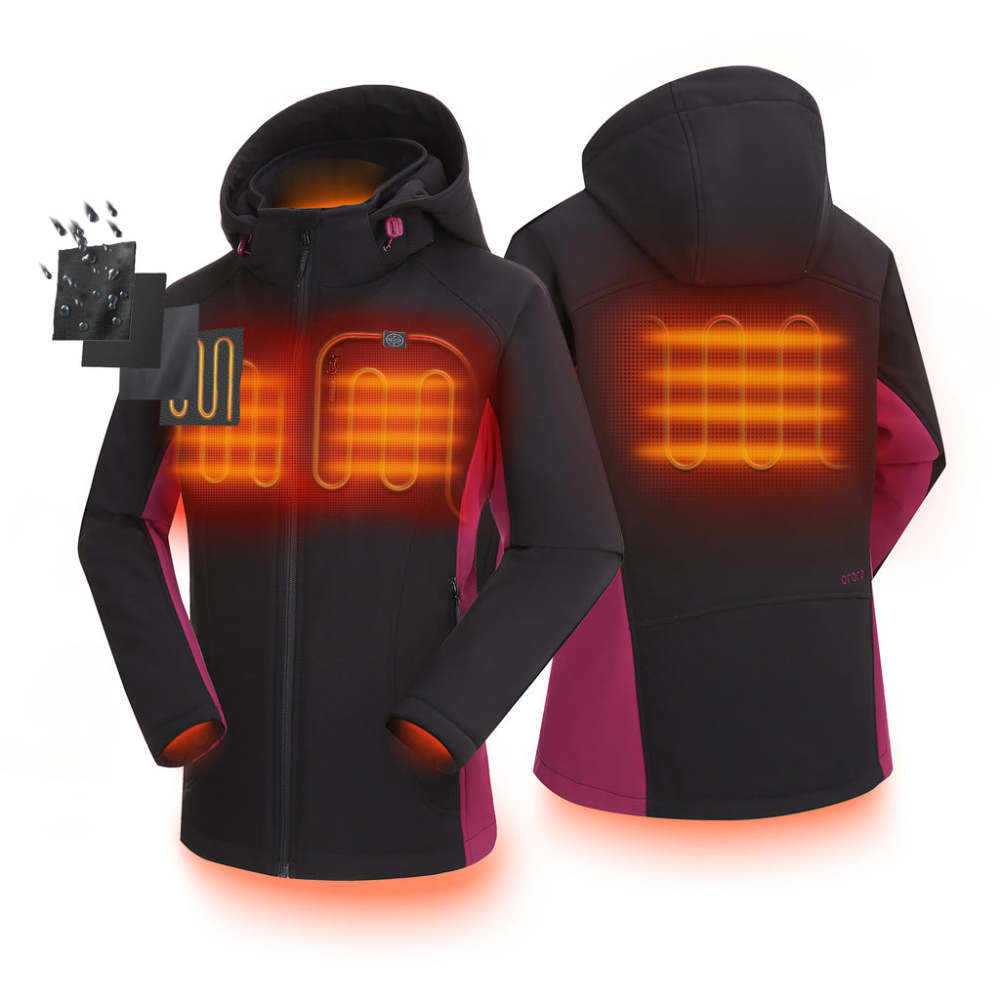 ORORO Womens Black & Purple Classic Heated Jacket Kit XL - Ascmtools