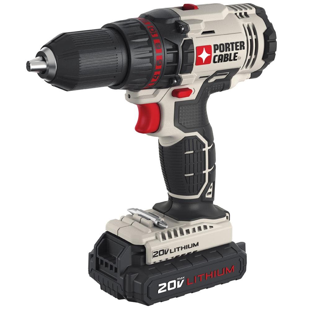 Porter Cable 20V 1/2-Inch Lithium-Ion Cordless Drill (PCC601LB) Kit - Ascmtools