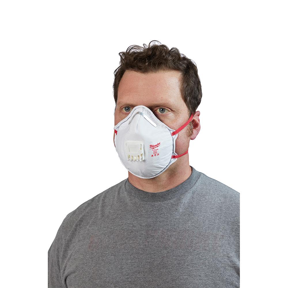 Milwaukee 3pk N95 Valved Respirator with Gasket - Ascmtools