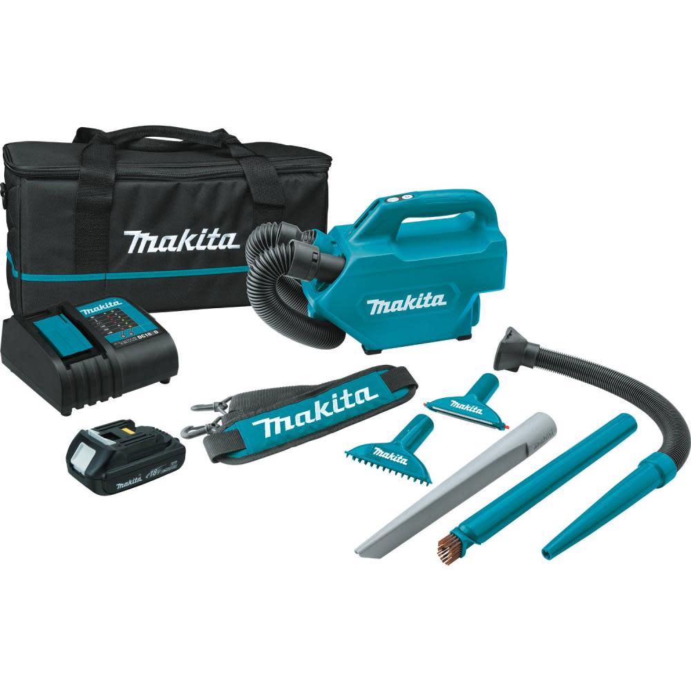 Makita 18V LXT Lithium-Ion Compact Handheld Canister Vacuum Kit (1.5Ah) - Ascmtools