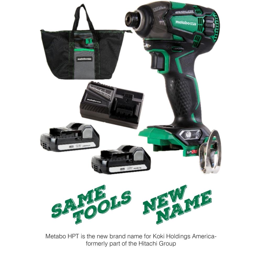Metabo HPT 18V BL Triple Hammer Impact Driver Kit - Ascmtools