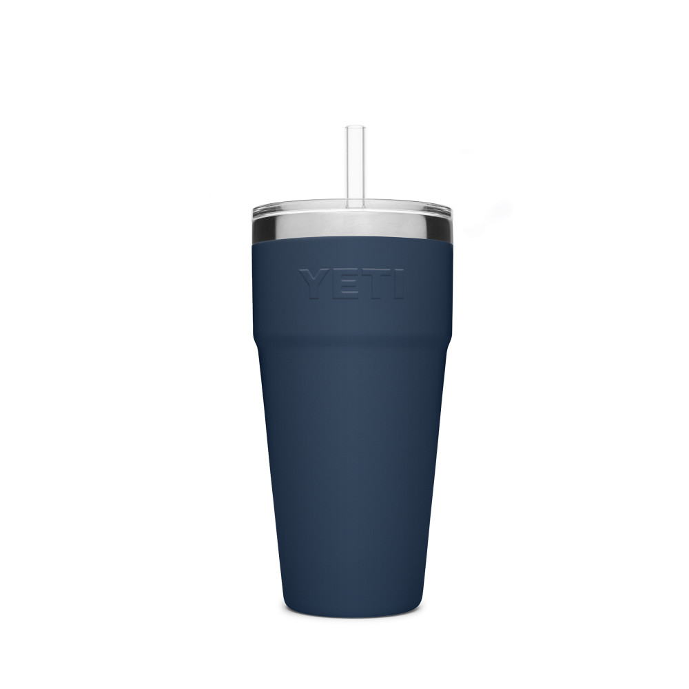 Yeti Rambler Stackable Cup with Straw Lid 26oz Navy - Ascmtools