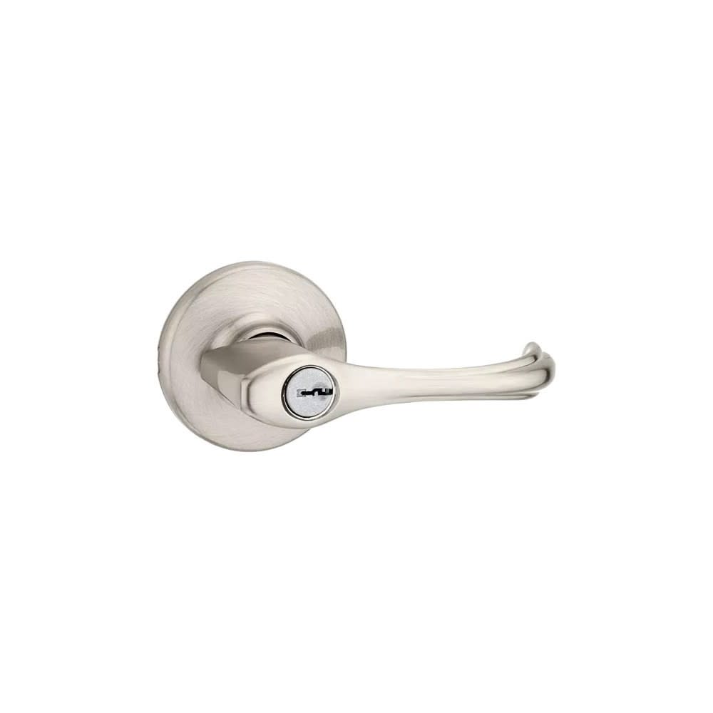 Kwikset Satin Nickel Keyed Entry Dorian Lockset Door Lever - Ascmtools