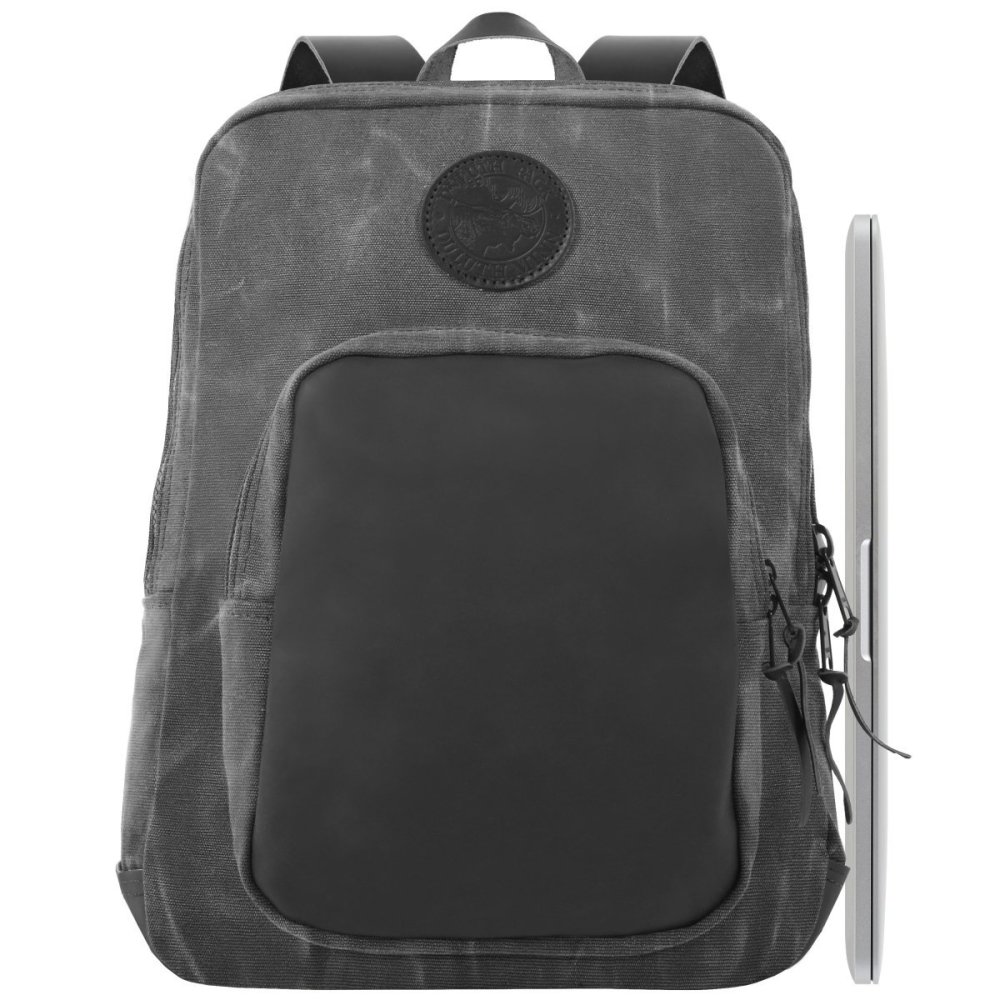 Duluth Pack 21 Liter Capacity Wax Gray Large Deluxe Laptop Backpack - Ascmtools