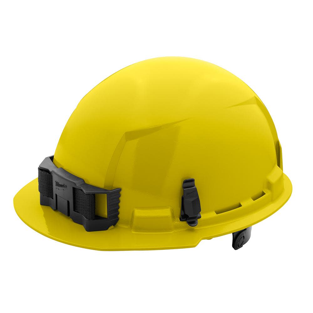 Milwaukee Yellow Front Brim Hard Hat with 6pt Ratcheting Suspension Type 1 Class E - Ascmtools