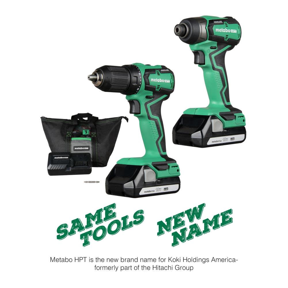 Metabo HPT KC18DDX 18V Cordless Impact Driver and Drill Kit - Ascmtools