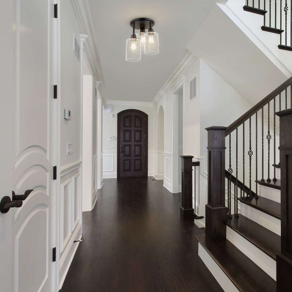 Globe Electric Annecy Ceiling Light Oil Rubbed Bronze 60W E26 - Ascmtools