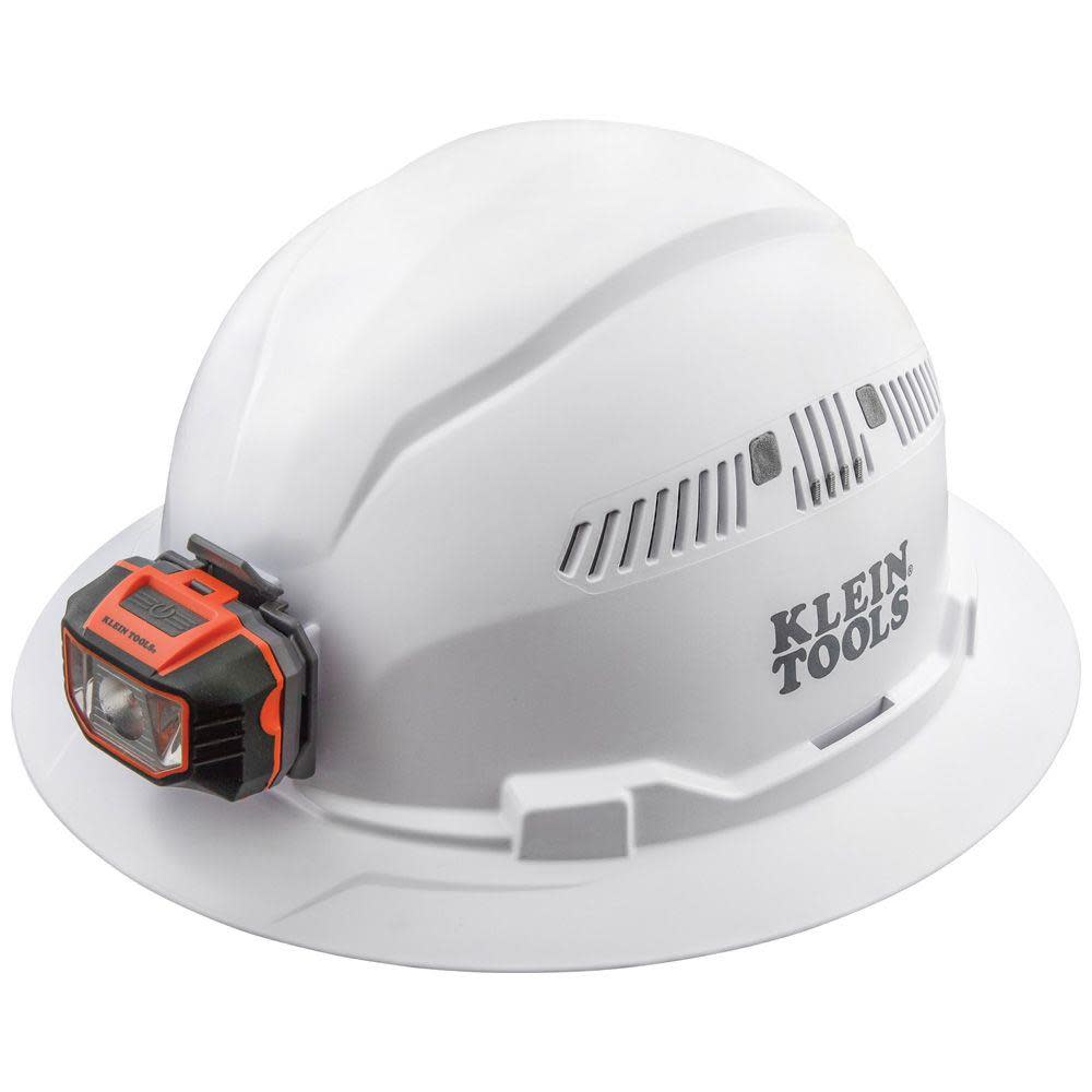 Klein Tools Hard Hat Vented Brim with Headlamp - Ascmtools