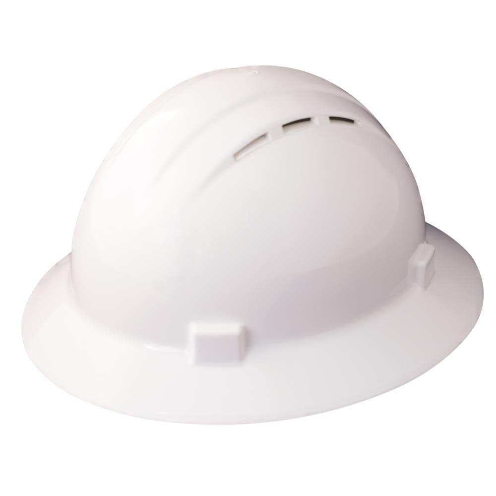 ERB Americana Full Brim Vent Hard Hat 4PT Ratchet White - Ascmtools