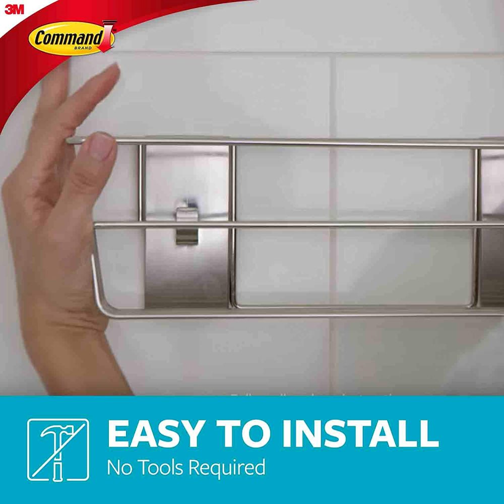 3M Command Satin Nickel Shower Caddy - Ascmtools