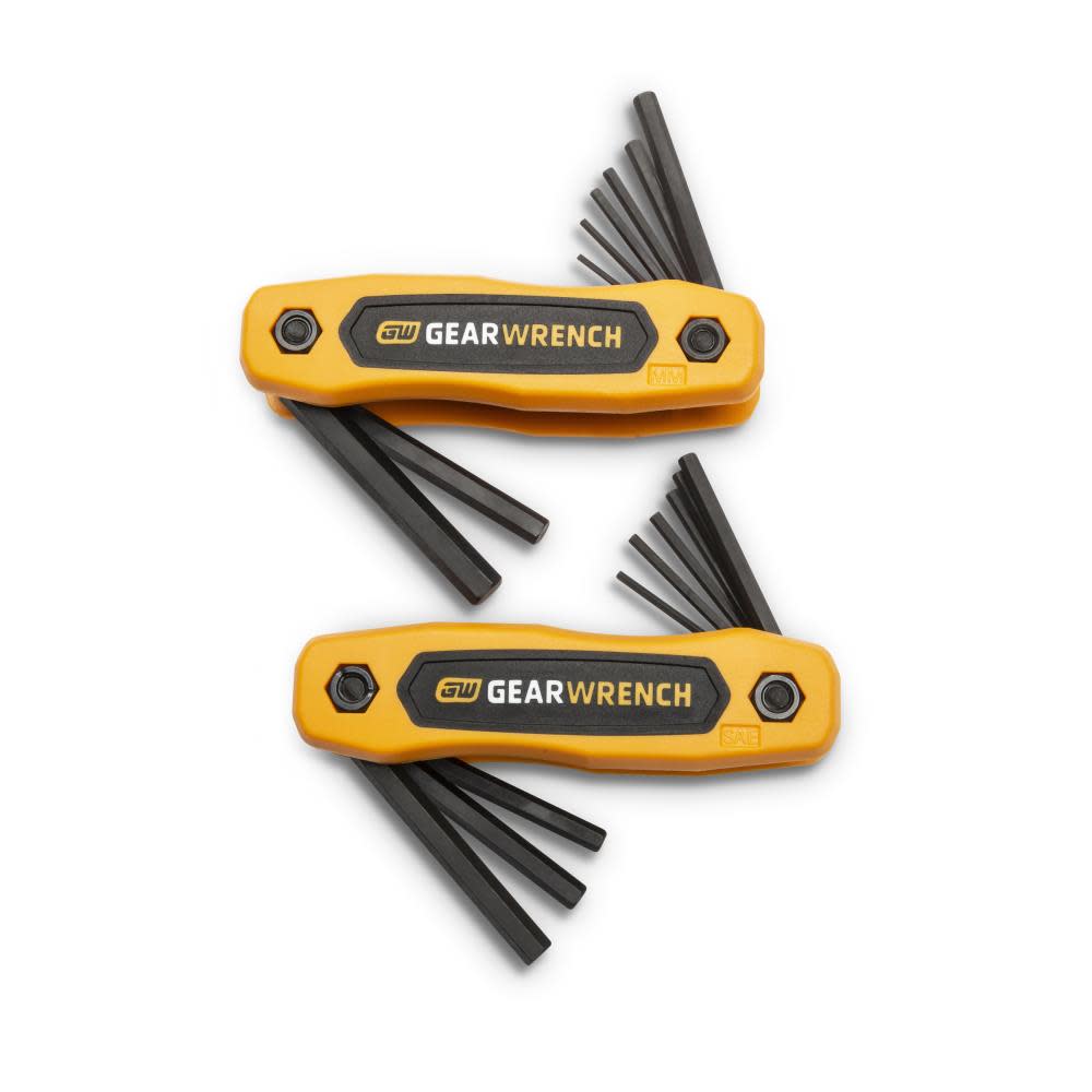 GEARWRENCH SAE/Metric Folding Hex Key Set 17pc - Ascmtools