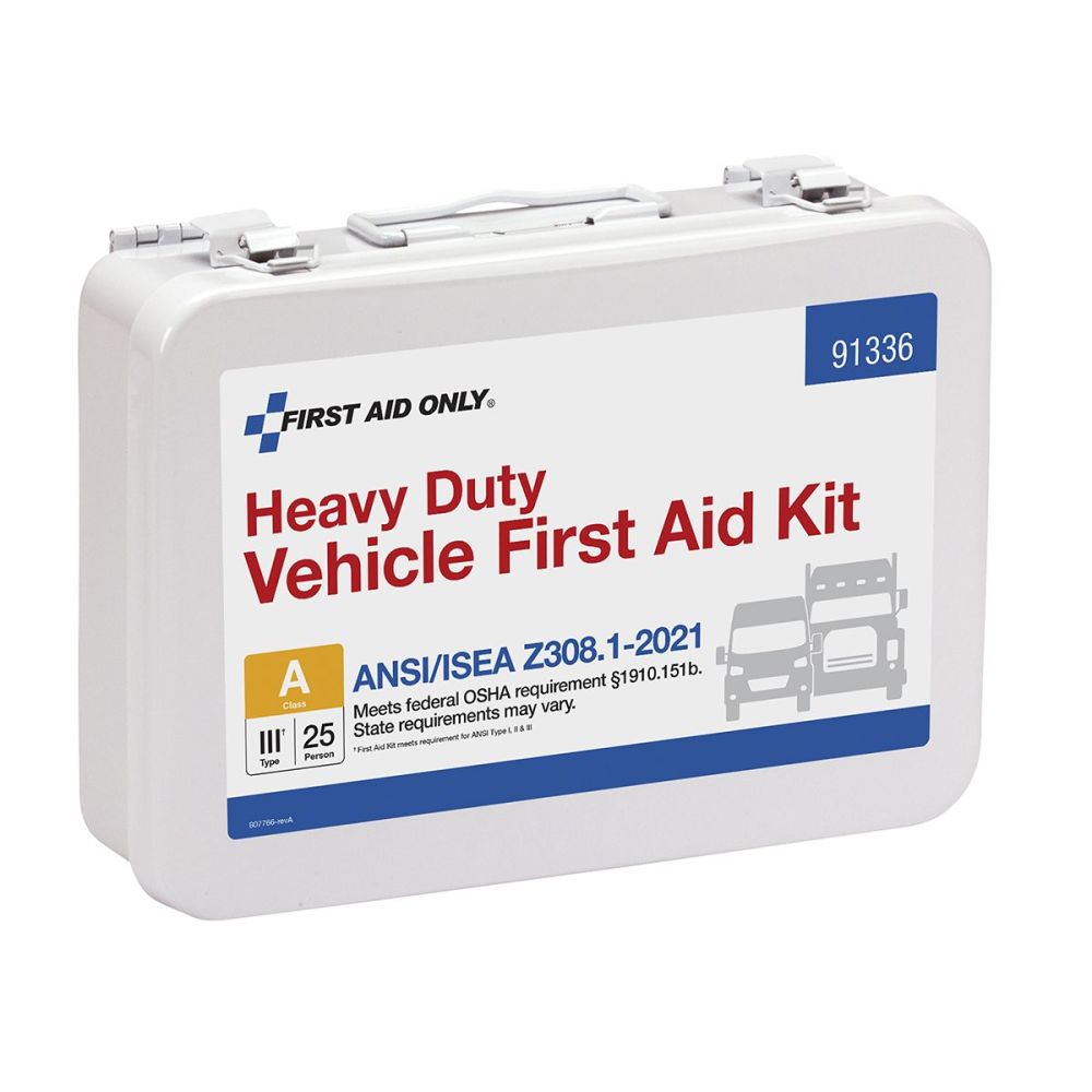 First Aid Only First Aid Kit 25 Person Heavy Duty Metal Portable - Ascmtools