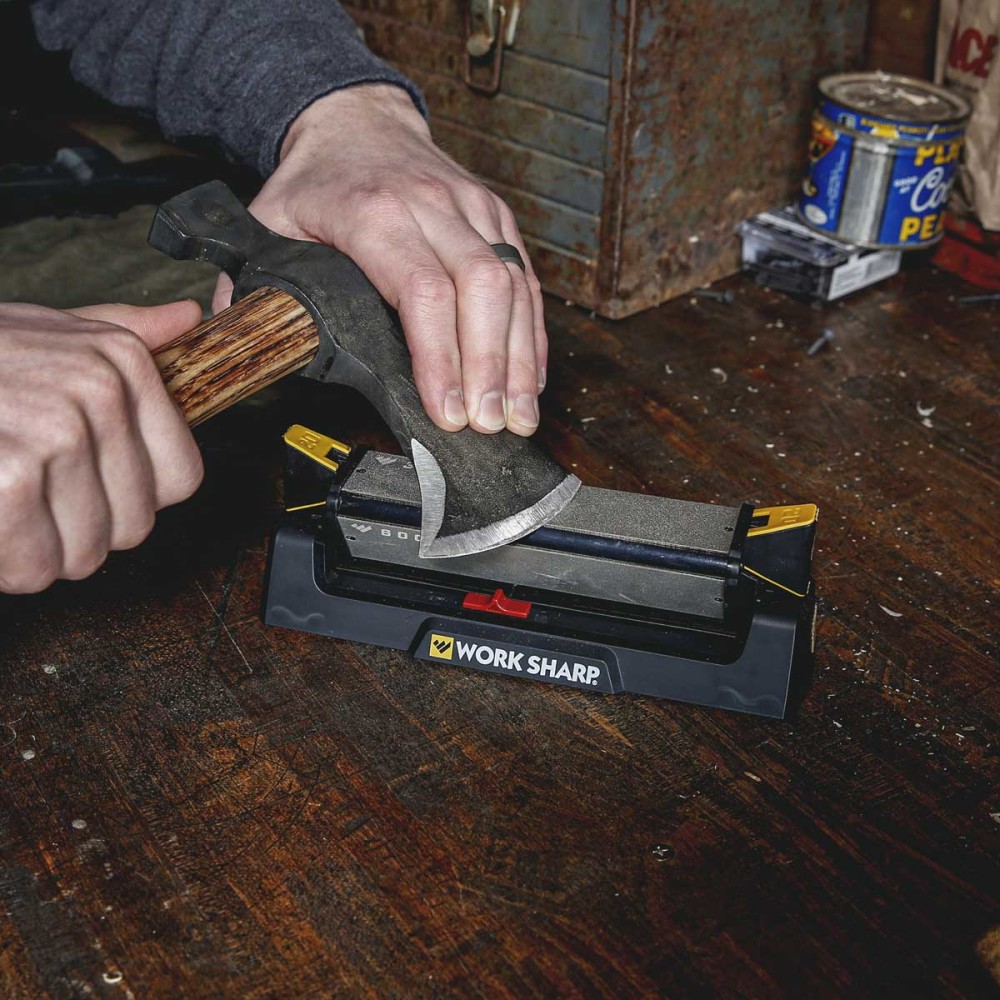 Work Sharp Angle Guided Benchstone Knife Sharpener with Tri-Brasive & Pivot - Ascmtools
