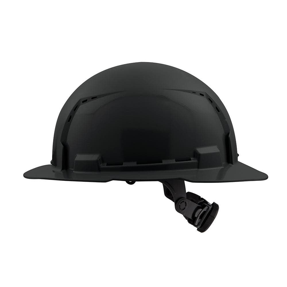Milwaukee Black Full Brim Vented Hard Hat with 6pt Ratcheting Suspension Type 1 Class C - Ascmtools