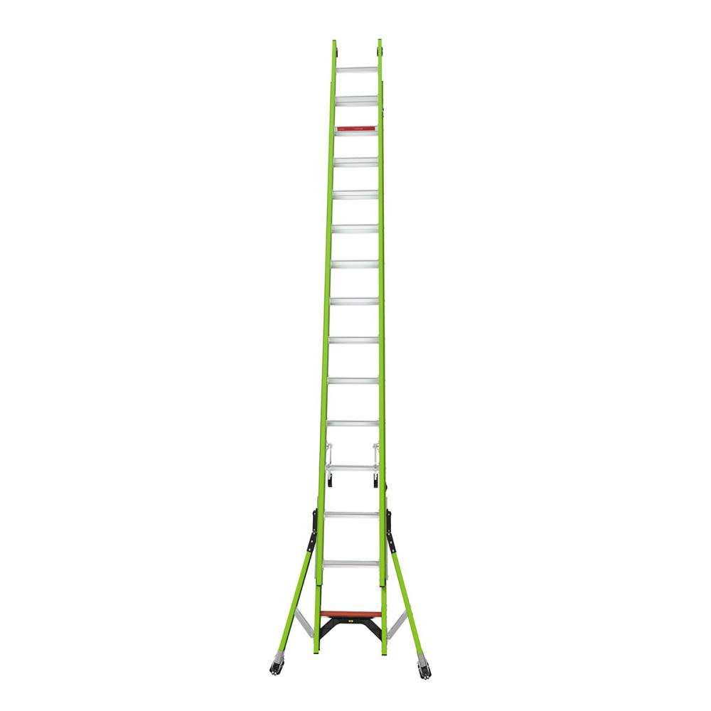 Little Giant Safety HyperLite SumoStance 28 ft Type IAA Fiberglass Extension Ladder - Ascmtools