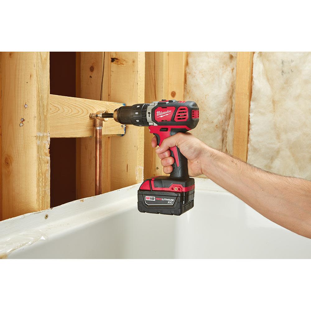 Milwaukee M18 Compact 1/2 in. Hammer Drill/Driver Kit with XC Batteries - Ascmtools