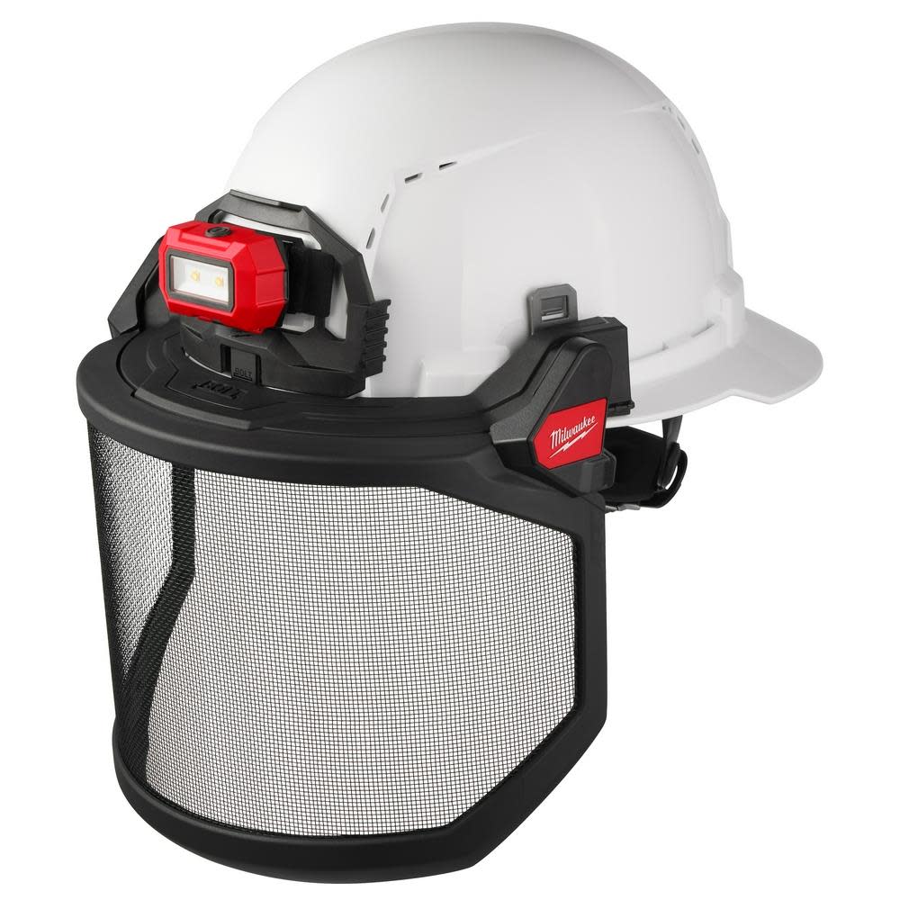 Milwaukee BOLT Full Face Shield Metal Mesh Compatible with Safety Helmets & Hard Hats - Ascmtools
