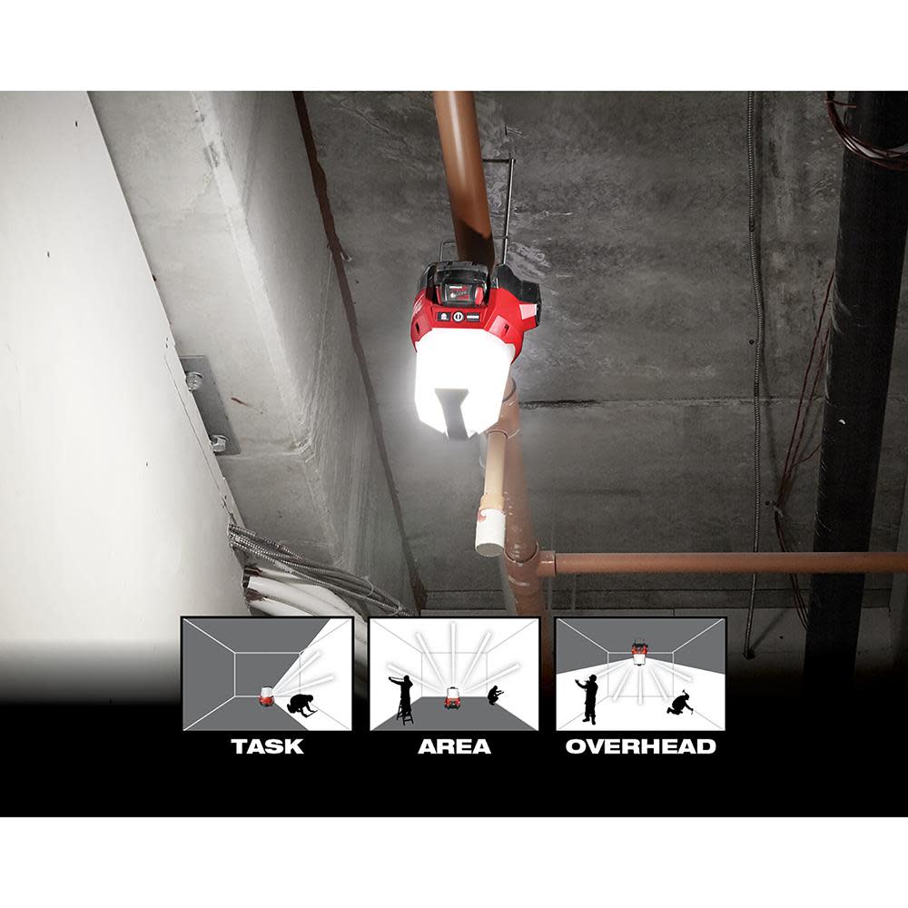 Milwaukee M18 RADIUS Compact Site Light with Flood Mode - Ascmtools