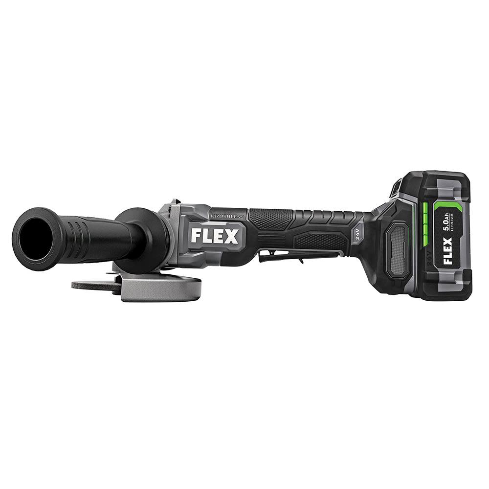 FLEX 24V 5-IN. VARIABLE SPEED ANGLE GRINDER WITH PADDLE SWITCH KIT - Ascmtools