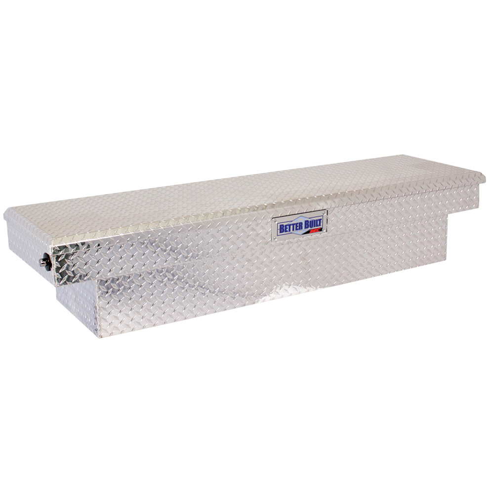 Better Built 69″ Push Button Saddle Truck Tool Box BRITE ALUMINUM - Ascmtools