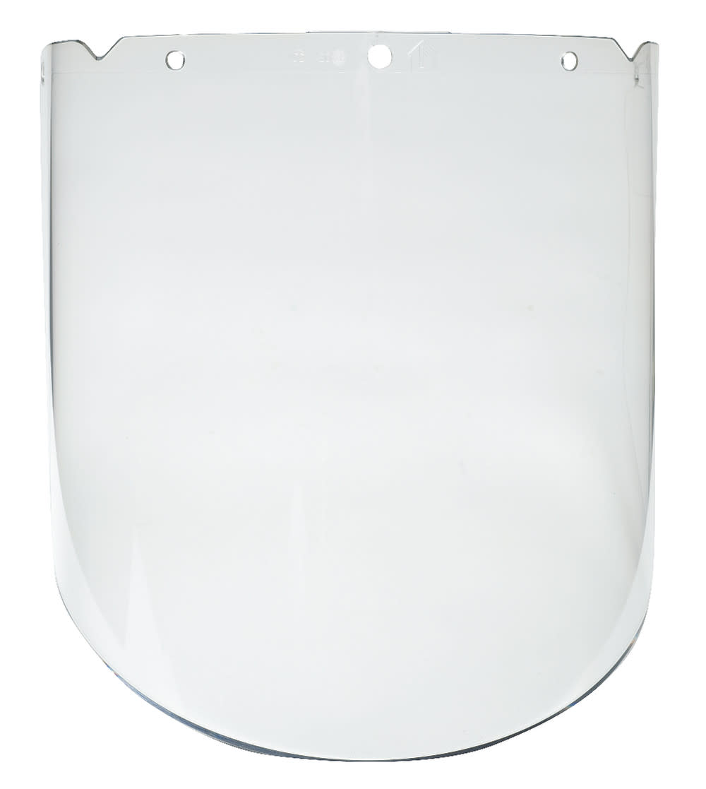MSA Safety Works V Gard Visor PC Molded Clear 9.25″ x 17″ x .098″ - Ascmtools