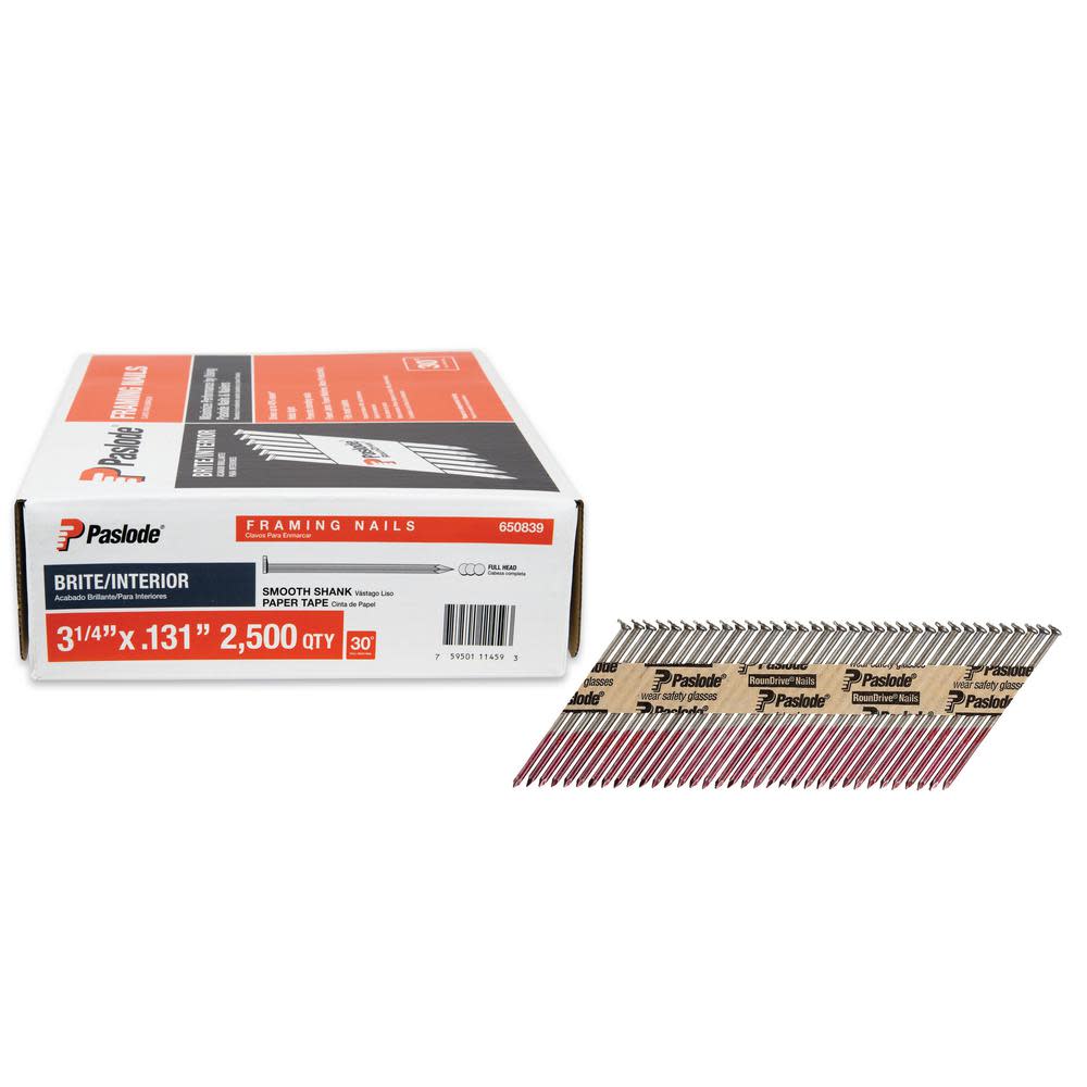 Paslode 3-1/4″ X .131 ROUNDRIVE 30 Framing Nails - Ascmtools