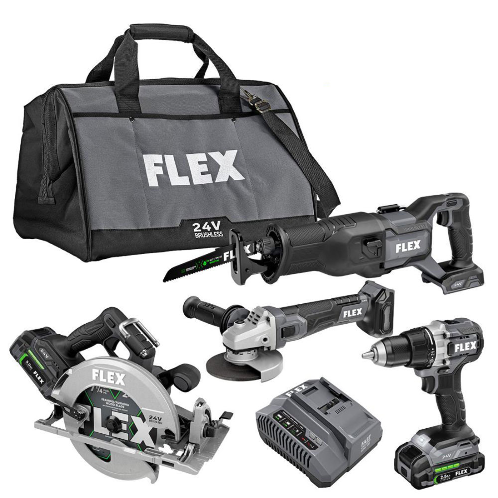 FLEX 24V 4pc Cordless Combo Kit - Ascmtools