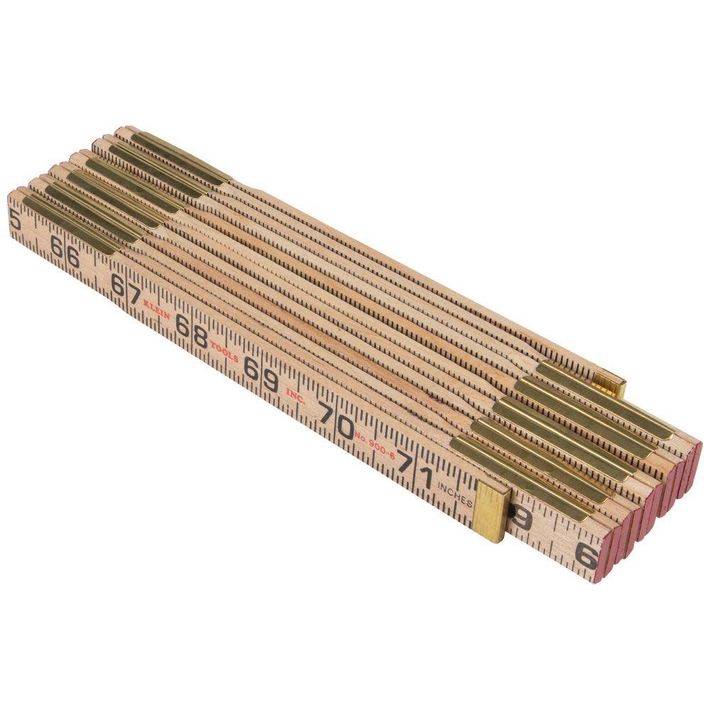 Klein Tools Wood Folding Rule Inside Reading - Ascmtools