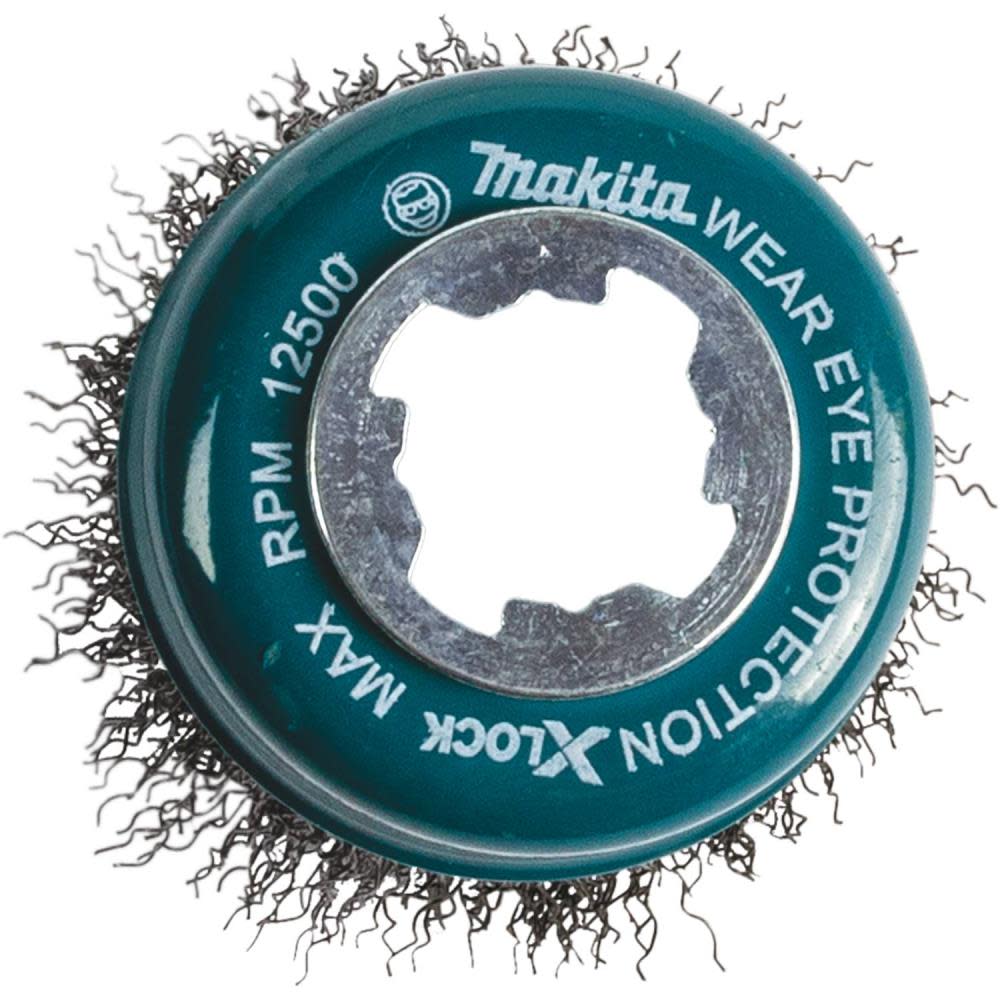 Makita X-LOCK 3″ Carbon Steel Crimped Wire Cup Brush - Ascmtools