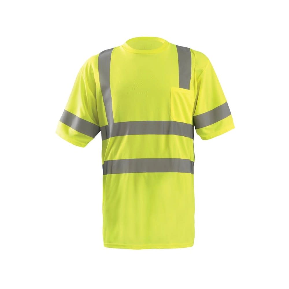 Occunomix T Shirt Short Sleeve Tall Class 3 Classic Wicking Birdseye Large - Ascmtools