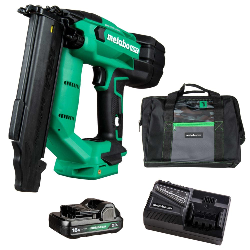 Metabo HPT 18V Brad Nailer Compact 18 Gauge Cordless Kit 2Ah - Ascmtools